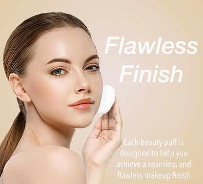 8Pc round Beauty Buff Blender Set – Flawless Finish Makeup Sponges for Blending & Setting | Cosmetic Beauty Puff Applicators | Pro Makeup Tools & Accessories for Women – Soft