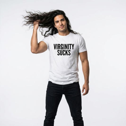 Virginity Sucks | Premium Comfort Fitting T-Shirt (Gag Gift)